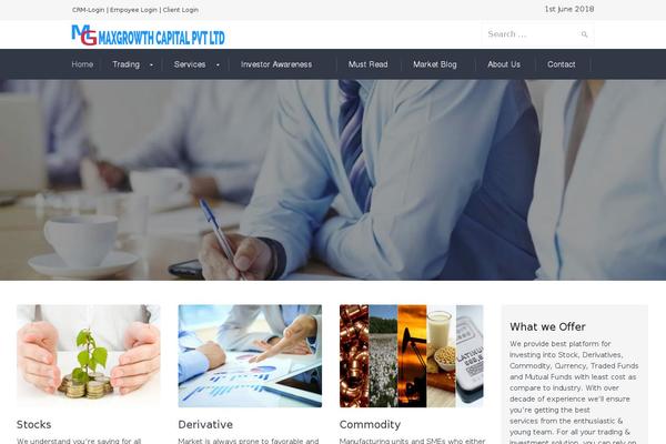 Broker theme site design template sample