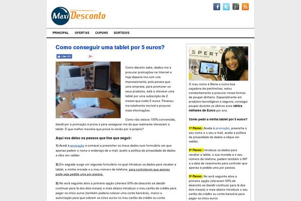 Maxi theme site design template sample