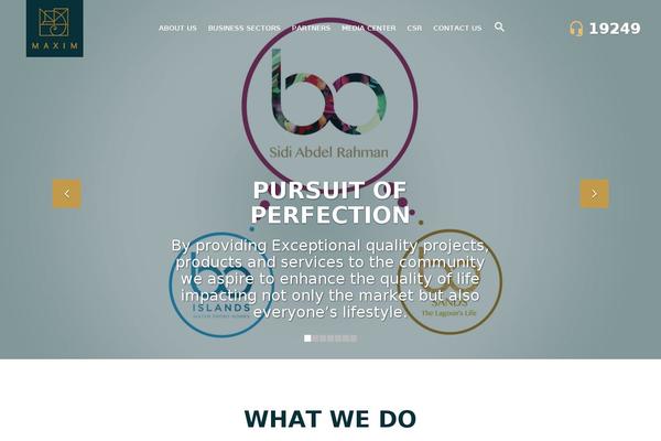 Maxim theme site design template sample