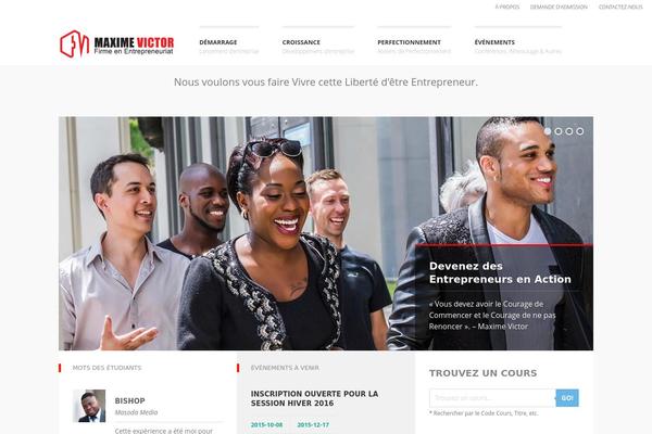 Buntington theme site design template sample