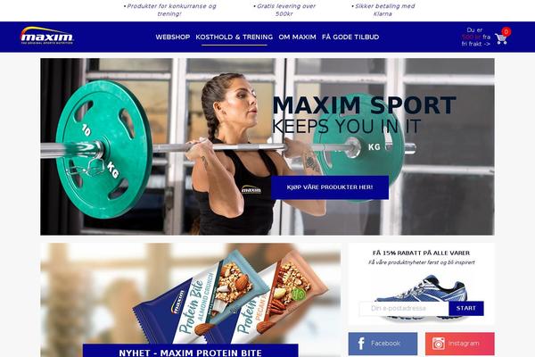 Maxim theme site design template sample