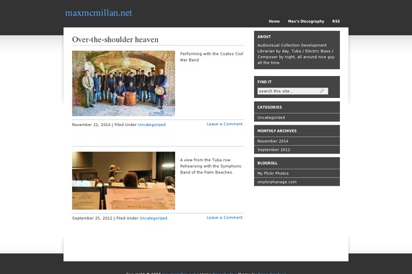 maxmcmillan.net site used Dropshadow-2column