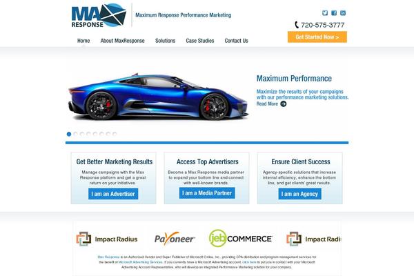 maxresponseads.com site used Max-theme