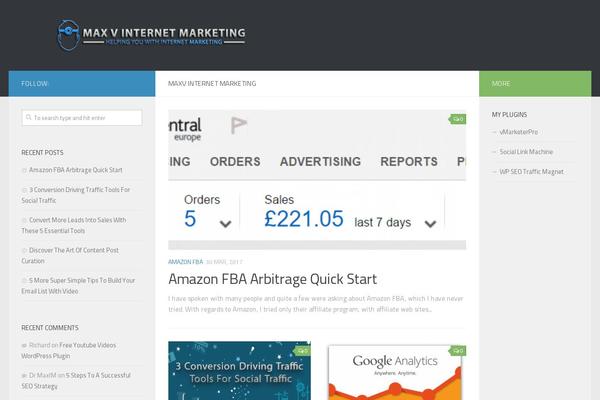 Hueman theme site design template sample