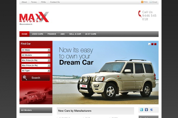 Automobile theme site design template sample