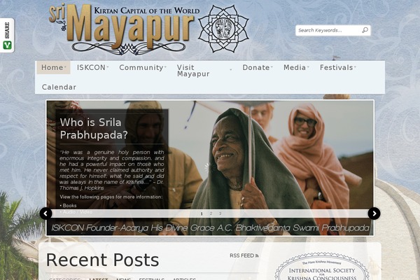 mayapur.com site used Editorial