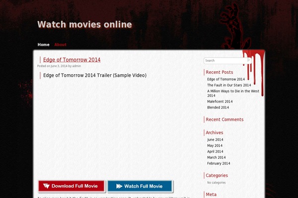 Zombie Apocalypse theme site design template sample