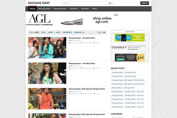 deTube theme site design template sample