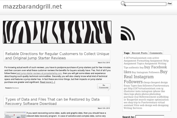 Zeeb theme site design template sample