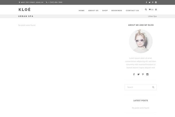 Kloe theme site design template sample