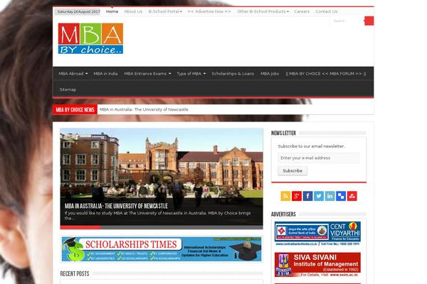 Mba theme site design template sample