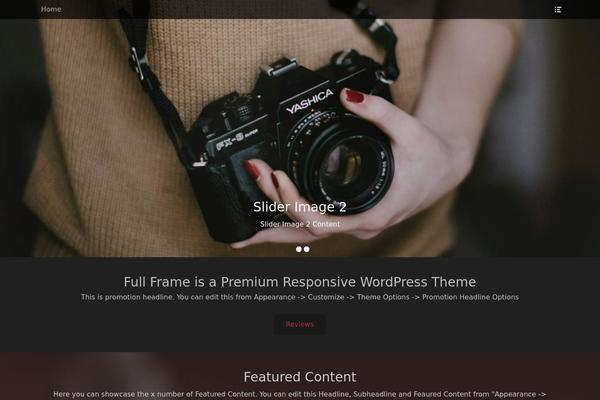 Full Frame theme site design template sample