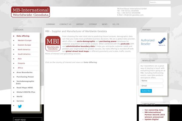 Mbi theme site design template sample