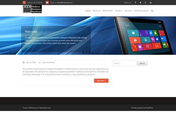 THBusiness theme site design template sample