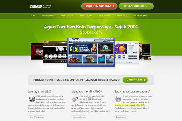 Green theme site design template sample