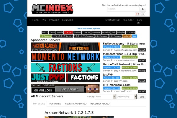 mc-index.com site used Mcindex