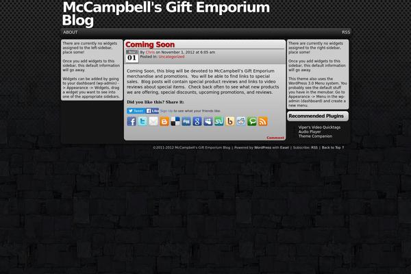 Easel theme site design template sample