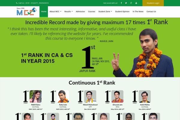 Mcc theme site design template sample