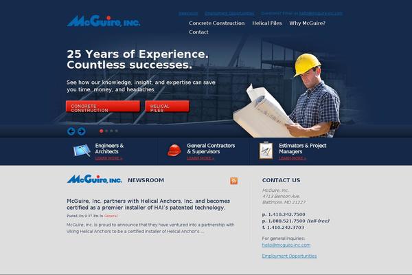 Inspire theme site design template sample