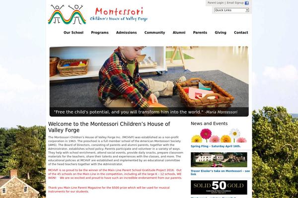 Montessori theme site design template sample