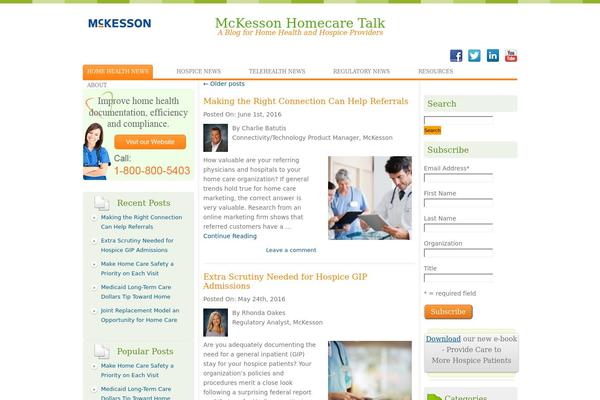 HomeCare theme site design template sample