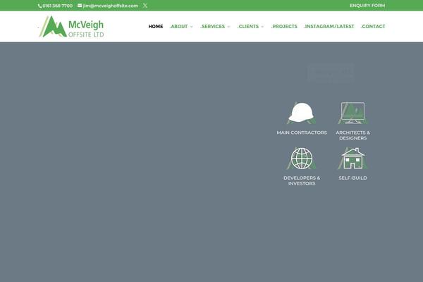 Divi Child theme site design template sample