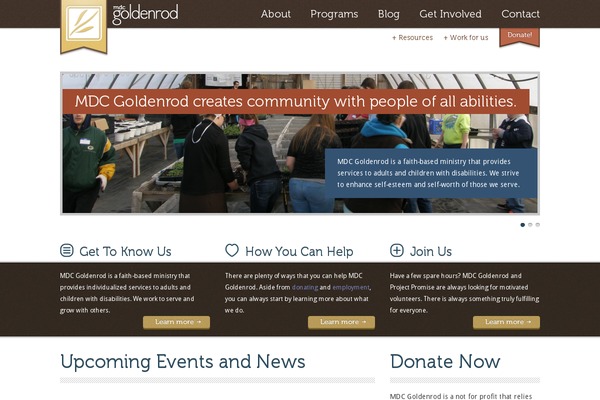 mdcgoldenrod.org site used Goldenrod