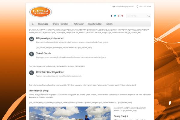 Aqua theme site design template sample