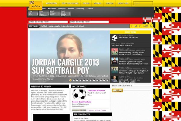 Gameday theme site design template sample