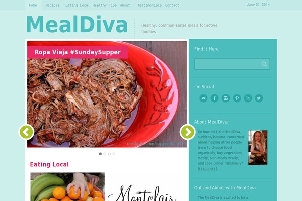 mealdiva.com site used Nine-blog