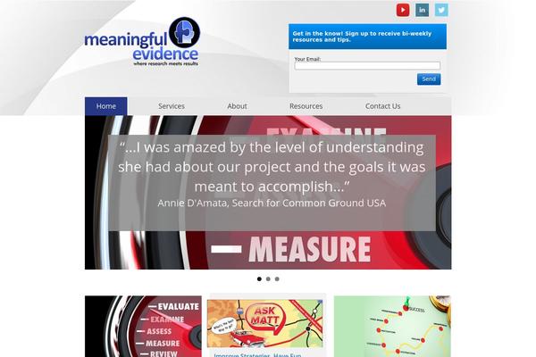 meaningfulevidence.com site used Evidence