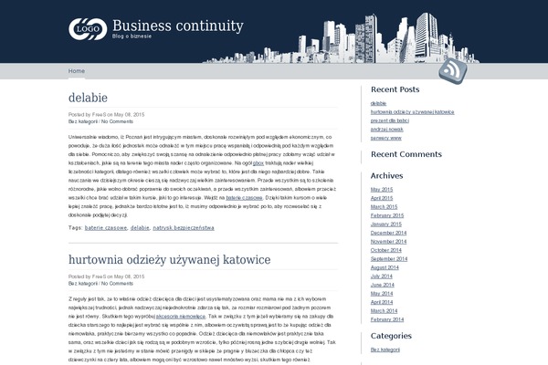 Big City theme site design template sample