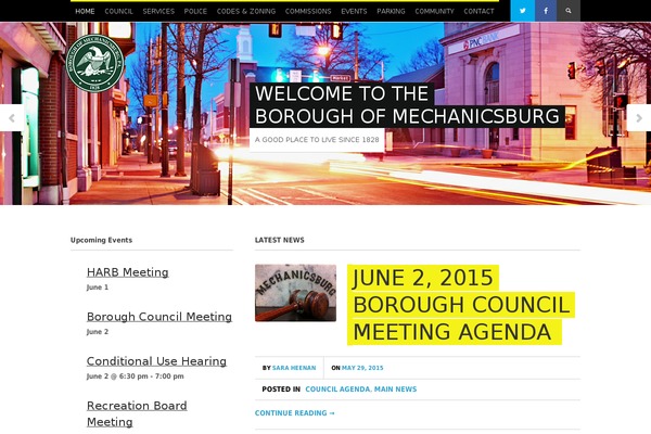 mechanicsburgborough.org site used Mission v.2.2