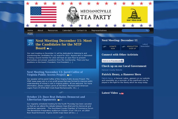 Candidate theme site design template sample