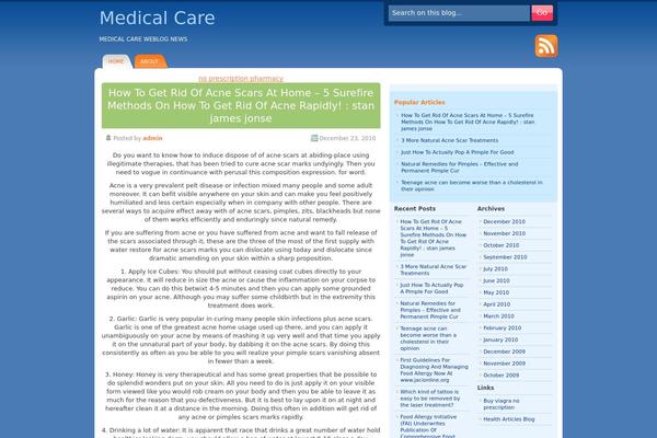 DeepBlue theme site design template sample