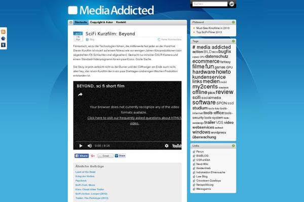 Site using Social Slider plugin