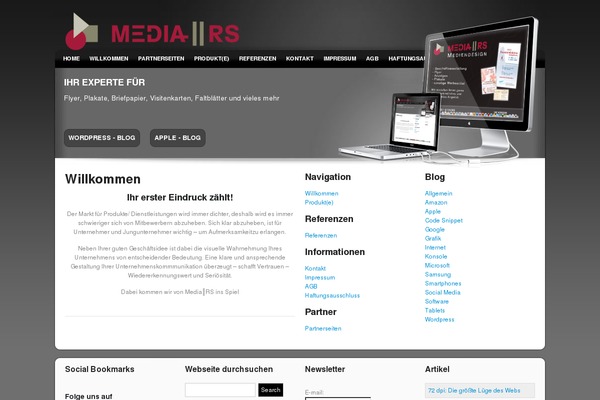 Productum theme site design template sample