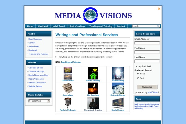 Celestial Aura theme site design template sample
