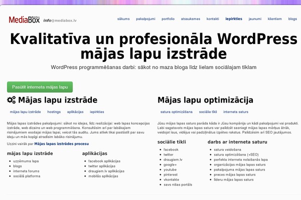 WordPress website example screenshot