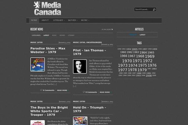 Editorial theme site design template sample
