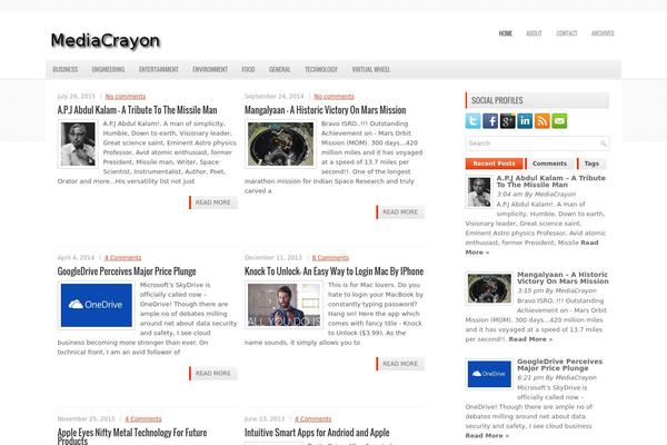 mediacrayon.com site used Newsfresh