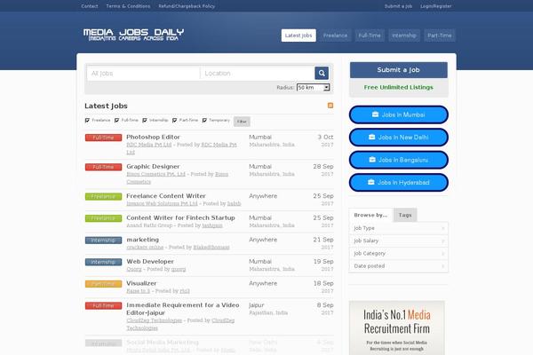 mediajobsdailyindia.com site used Fresh