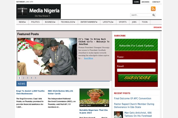 Site using Td-newsletter plugin