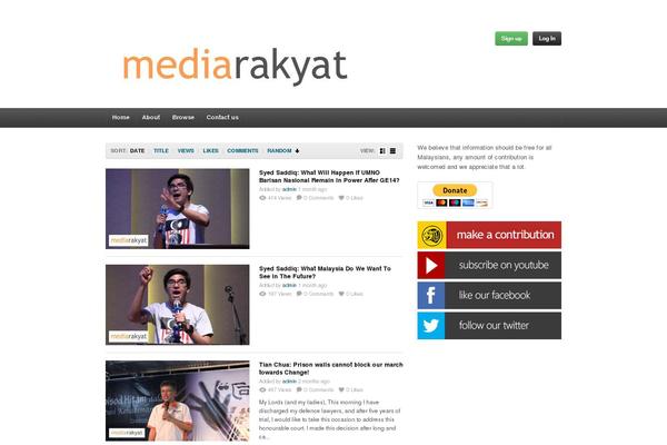 deTube theme site design template sample