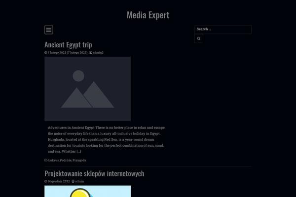 Simple Dark theme site design template sample