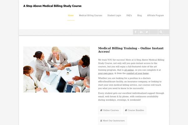 Evident theme site design template sample