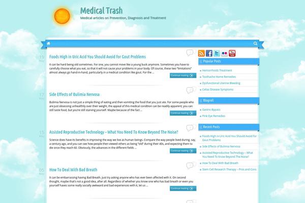 Sunny Blue Sky theme site design template sample