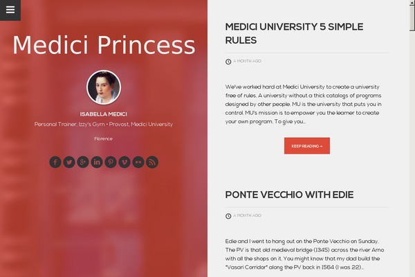 Flat theme site design template sample