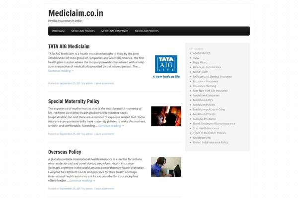 mediclaim.co.in site used Tiga