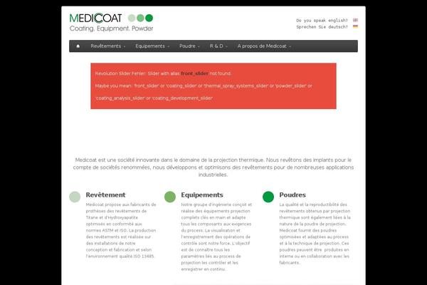 medicoat.fr site used Aquachildtheme